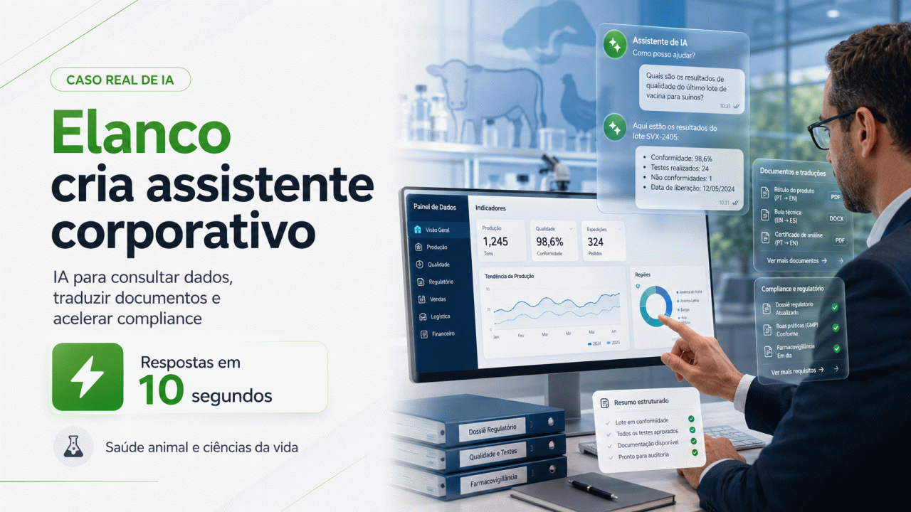 Como a Elanco transformou dados corporativos e compliance em respostas de 10 segundos