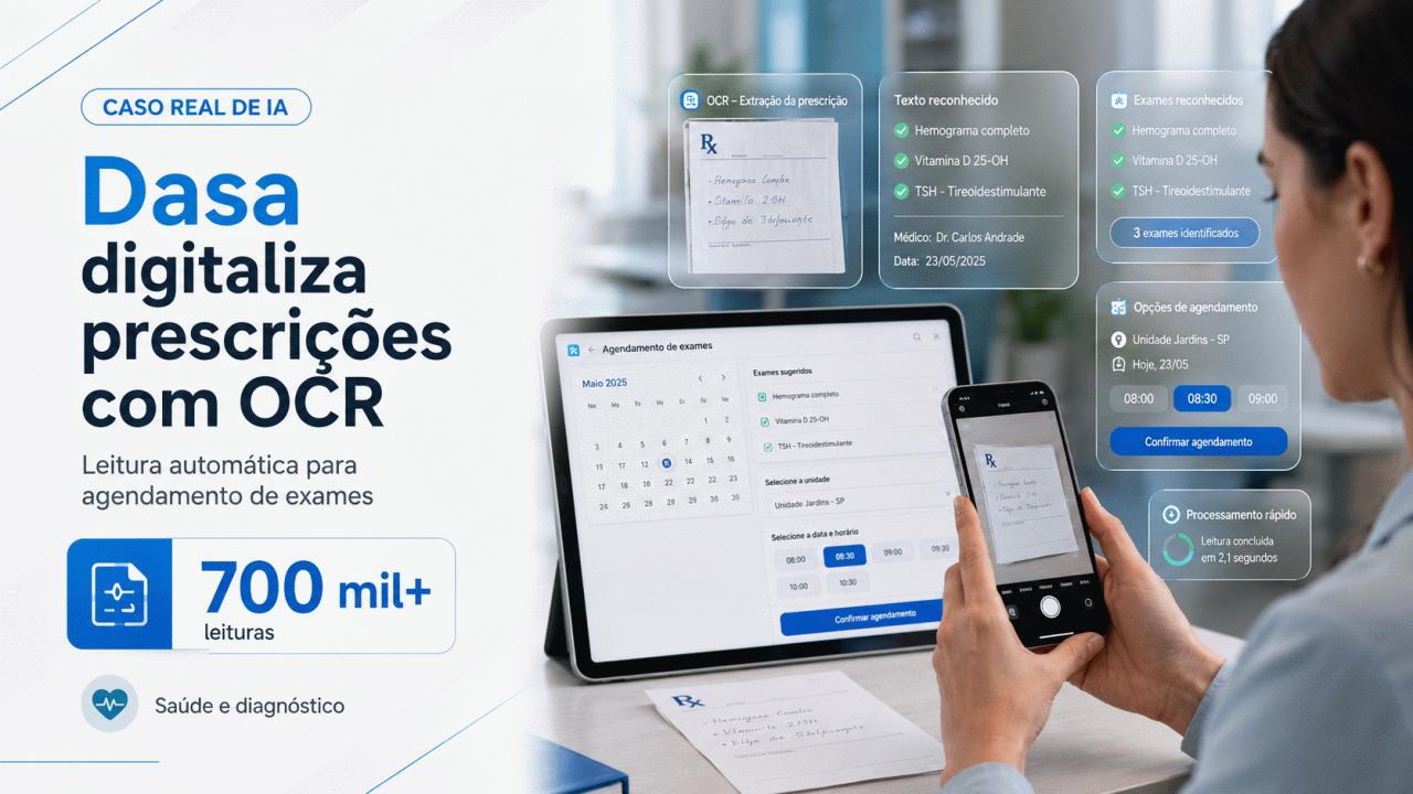 Como a Dasa digitalizou prescrições e aumentou conversão de agendamento com OCR