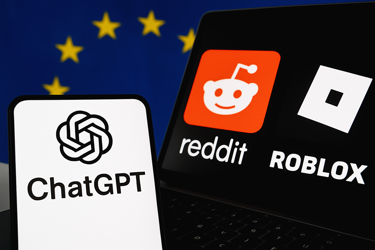 Imagem gerada por IA · Regulamentação UE plataformas digitais · Assunto apurado por: Ars Technica