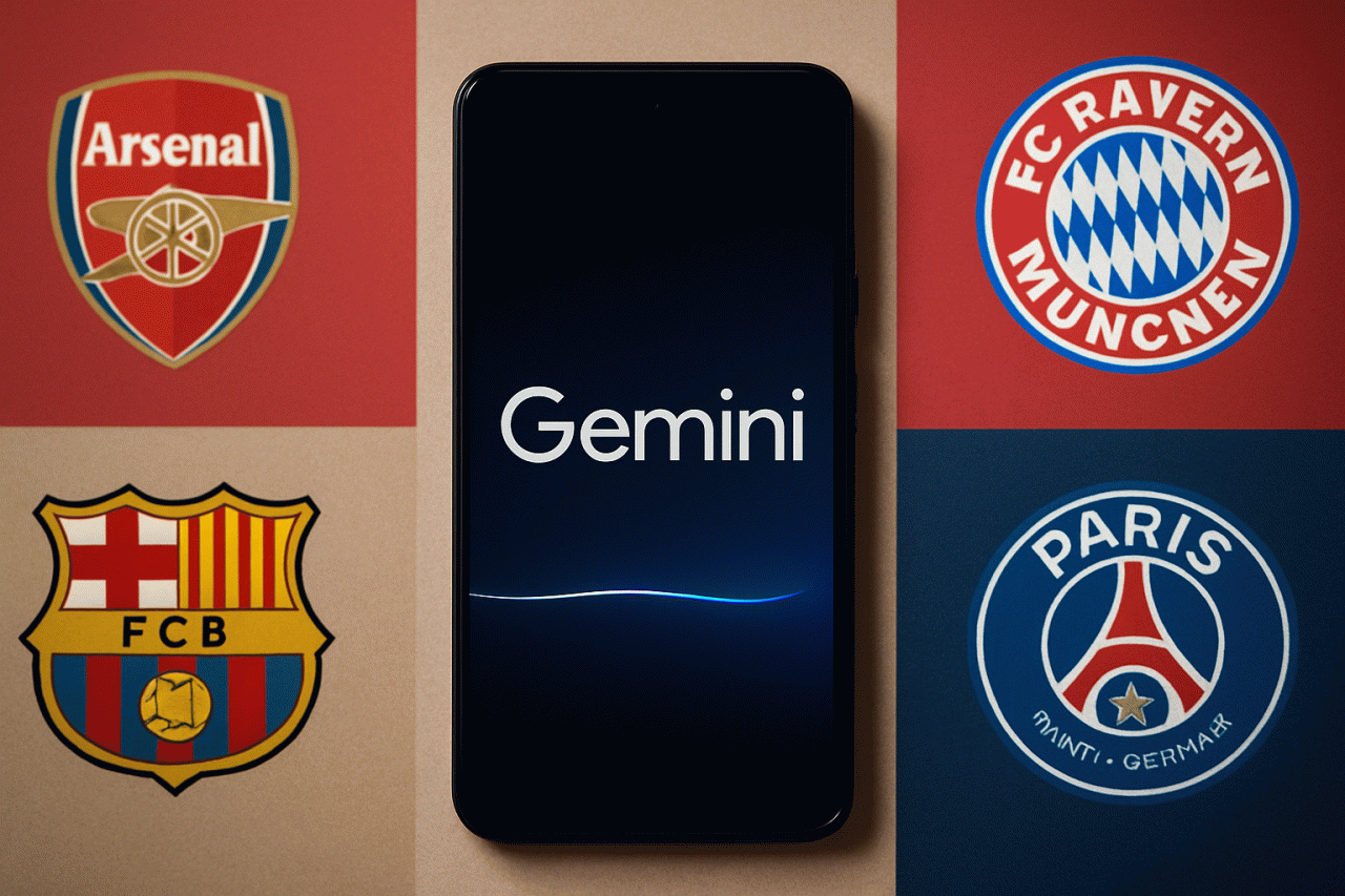 Google Gemini e Pixel Firmam Parceria com 5 Gigantes do Futebol Global para Fãs