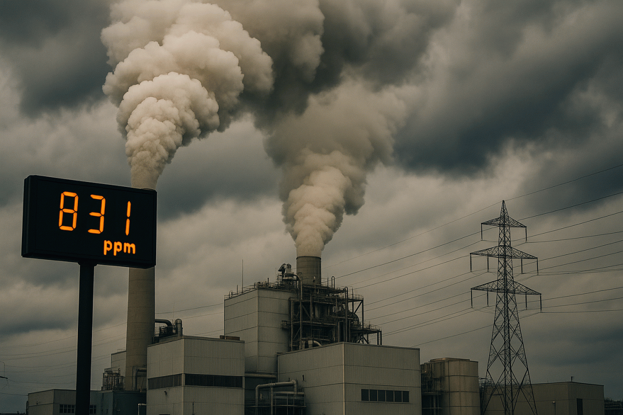 Níveis de Dióxido de Carbono na Atmosfera Atingem Novo Recorde Preocupante