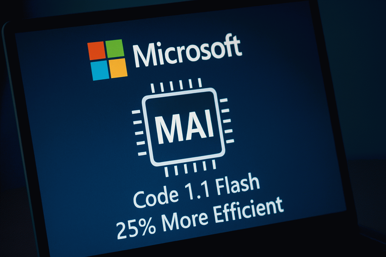 Microsoft: MAI Code 1.1 Flash, 25% Mais Eficiente, Perde para Deepseek em Custo e Performance