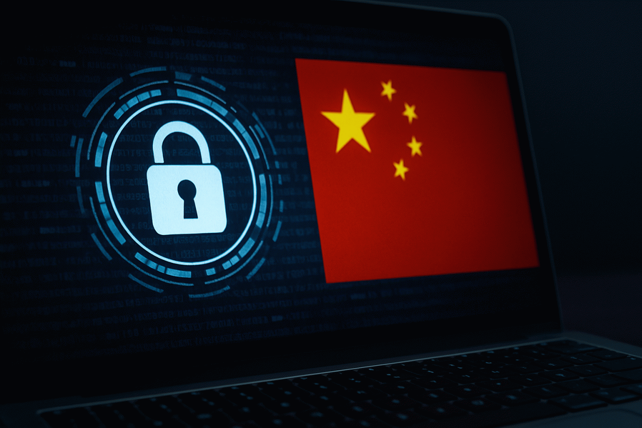 Imagem gerada por IA · Ataques Cibernéticos China IA · Assunto apurado por: The Decoder