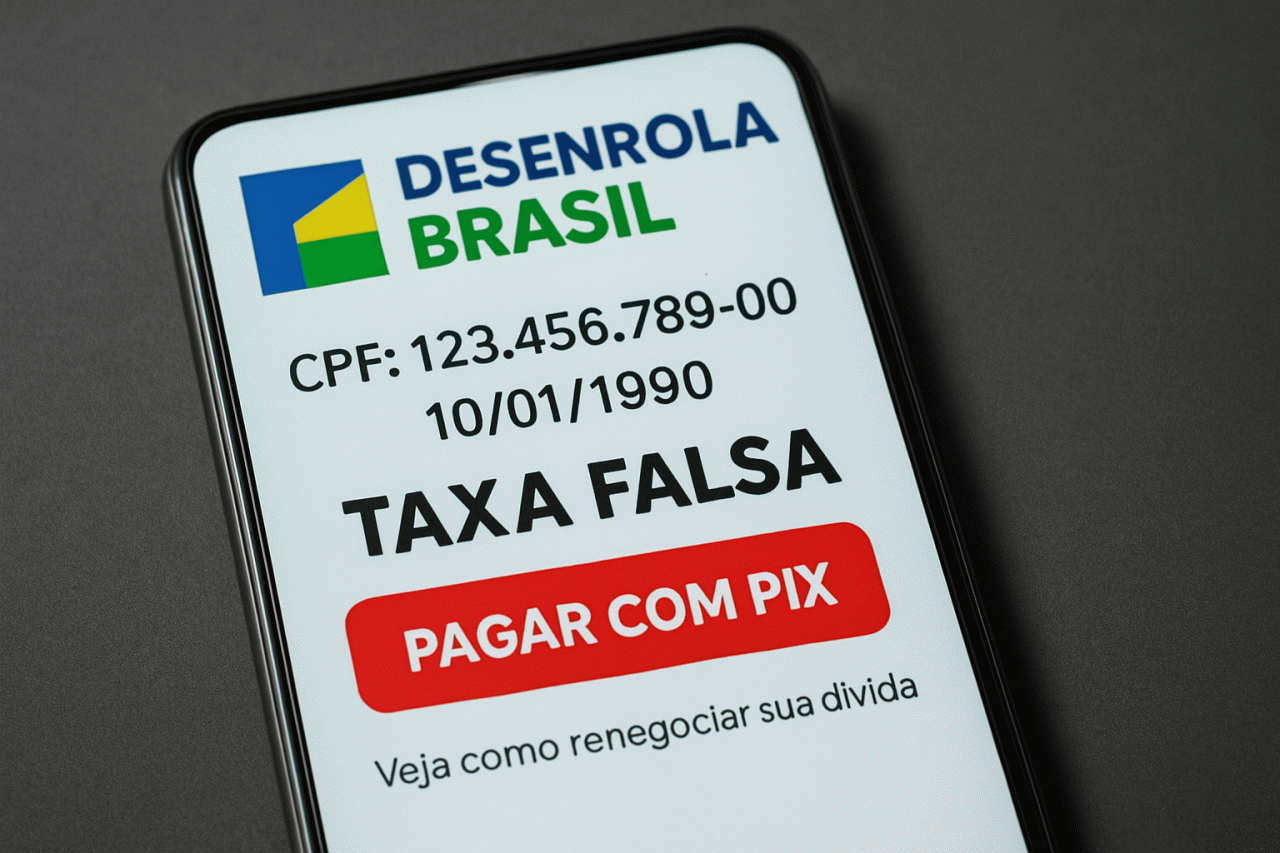 Desenrola Brasil: Novo golpe exibe dados pessoais para cobrar falsa taxa via Pix
