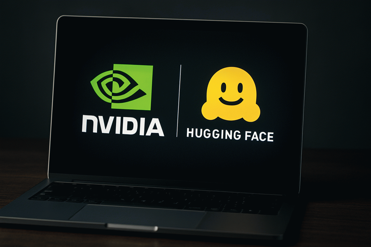 Imagem gerada por IA · Nvidia Hugging Face Aquisição · Assunto apurado por: TechCrunch