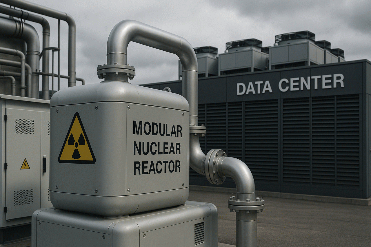 A Bateria Atômica da Inteligência: Por que o Futuro da IA Depende de Pequenos Reatores Nucleares