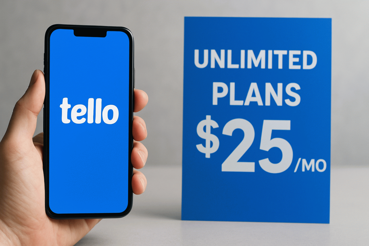 Imagem gerada por IA · Tello Mobile, plano celular, economia · Assunto apurado por: 9to5Mac