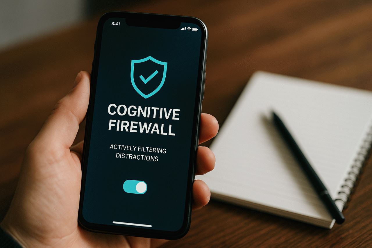 O Escudo da Atenção: Como o 'Firewall Cognitivo' está Blindando a Produtividade contra o Caos Digital