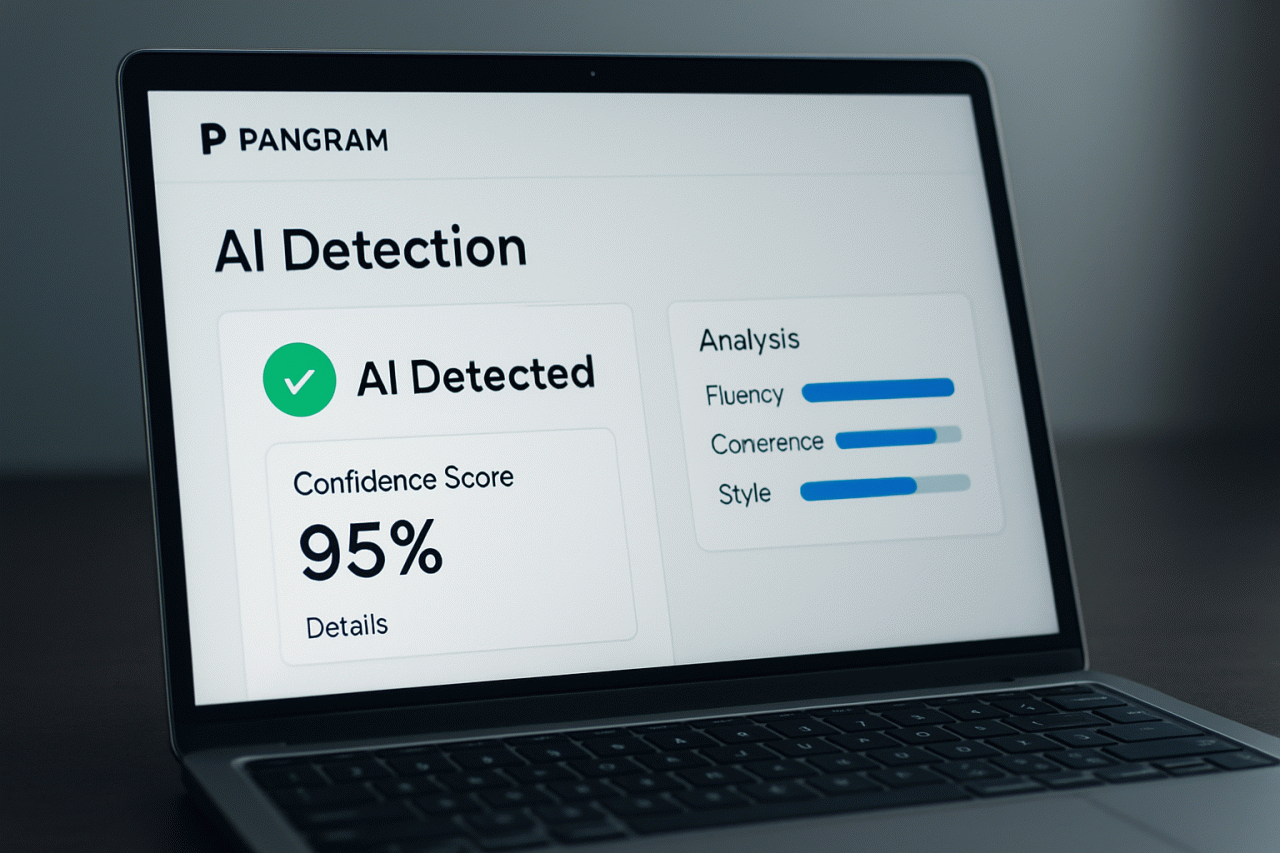 Imagem gerada por IA · Pangram detecção IA · Assunto apurado por: Wired AI