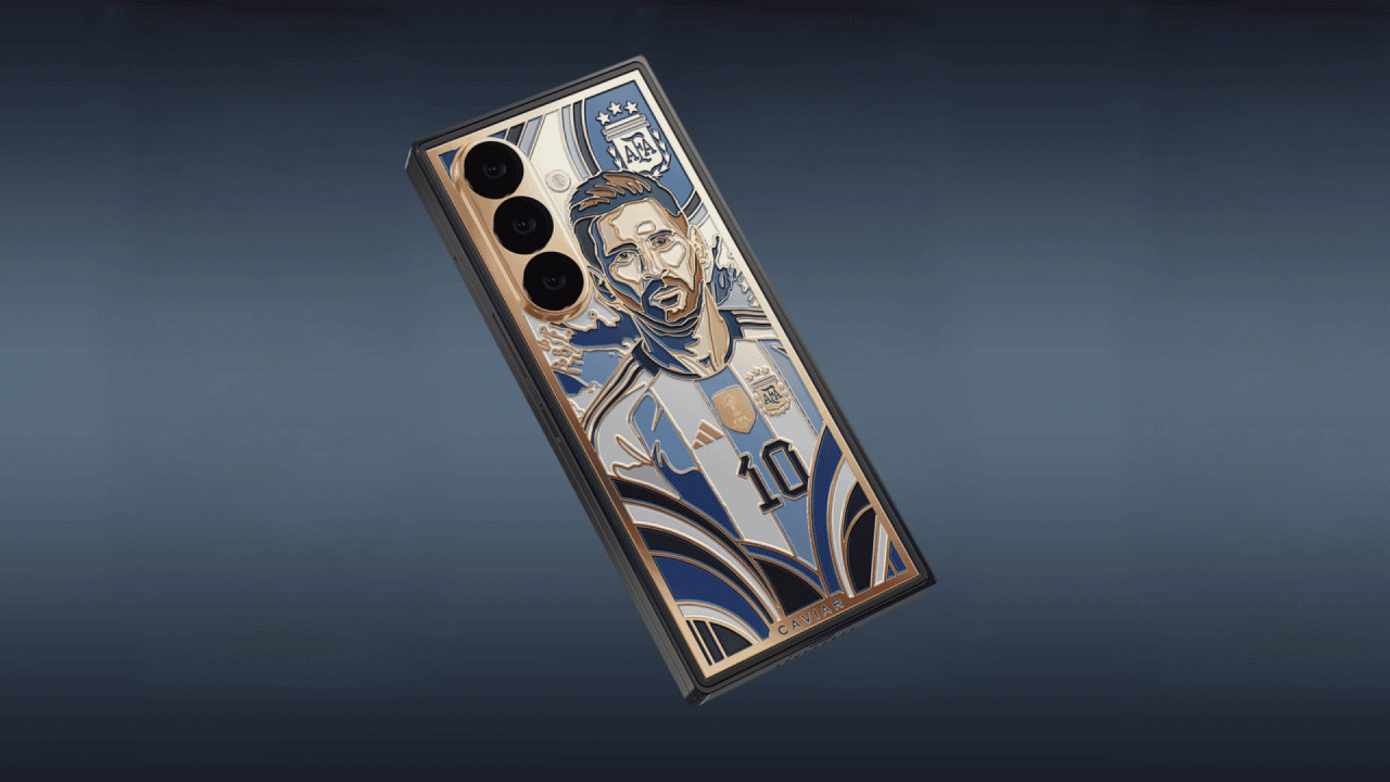 Caviar Lança Galaxy Z Fold 8 Ultra de R$ 67 mil em Edição Limitada de Lionel Messi