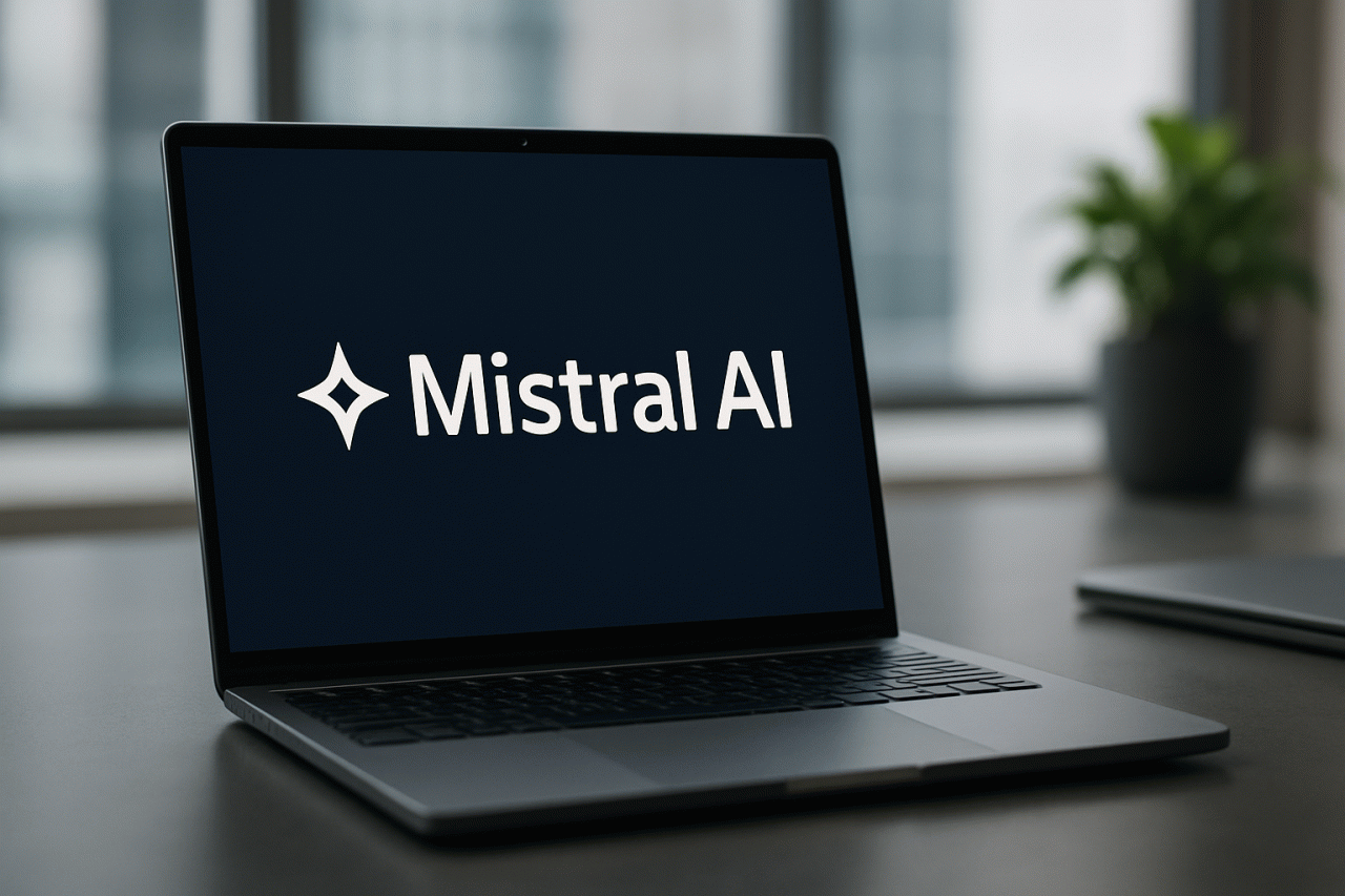 Imagem gerada por IA · Mistral AI Financiamento Recorde · Assunto apurado por: The Decoder