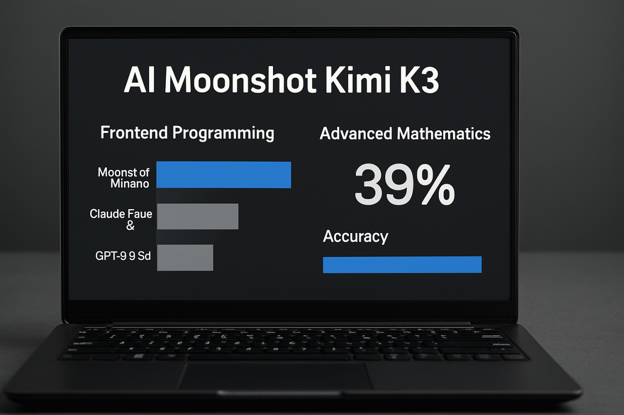 IA Moonshot Kimi K3 Supera Concorrentes em Código Frontend, mas Deixa a Desejar em Matemática Avançada