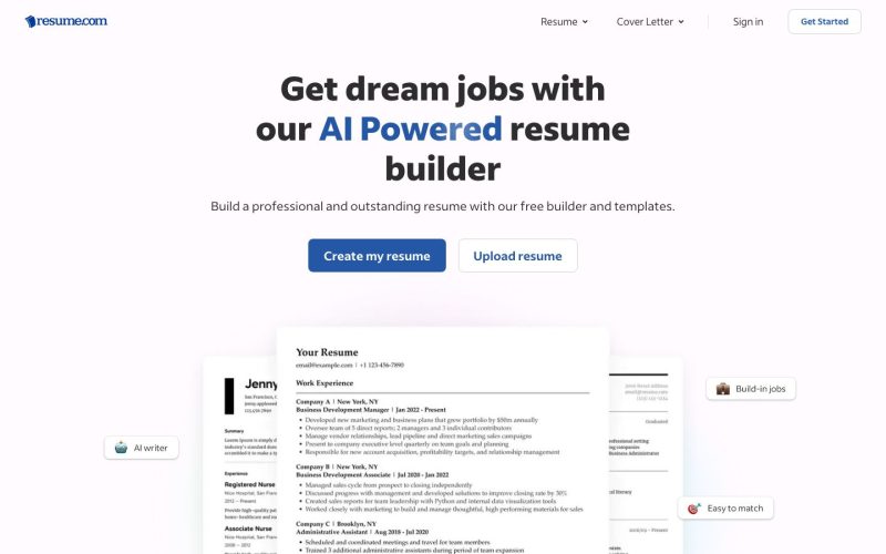 Resume.com AI Builder